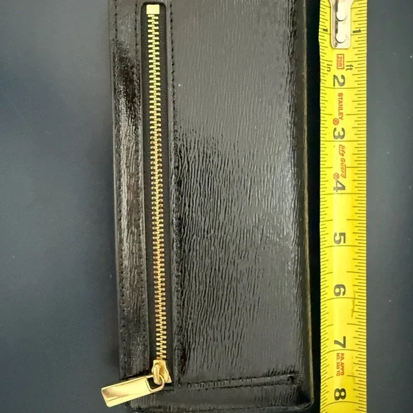 Tory Burch Slim Black Patent Wallet - Picture 6 of 6